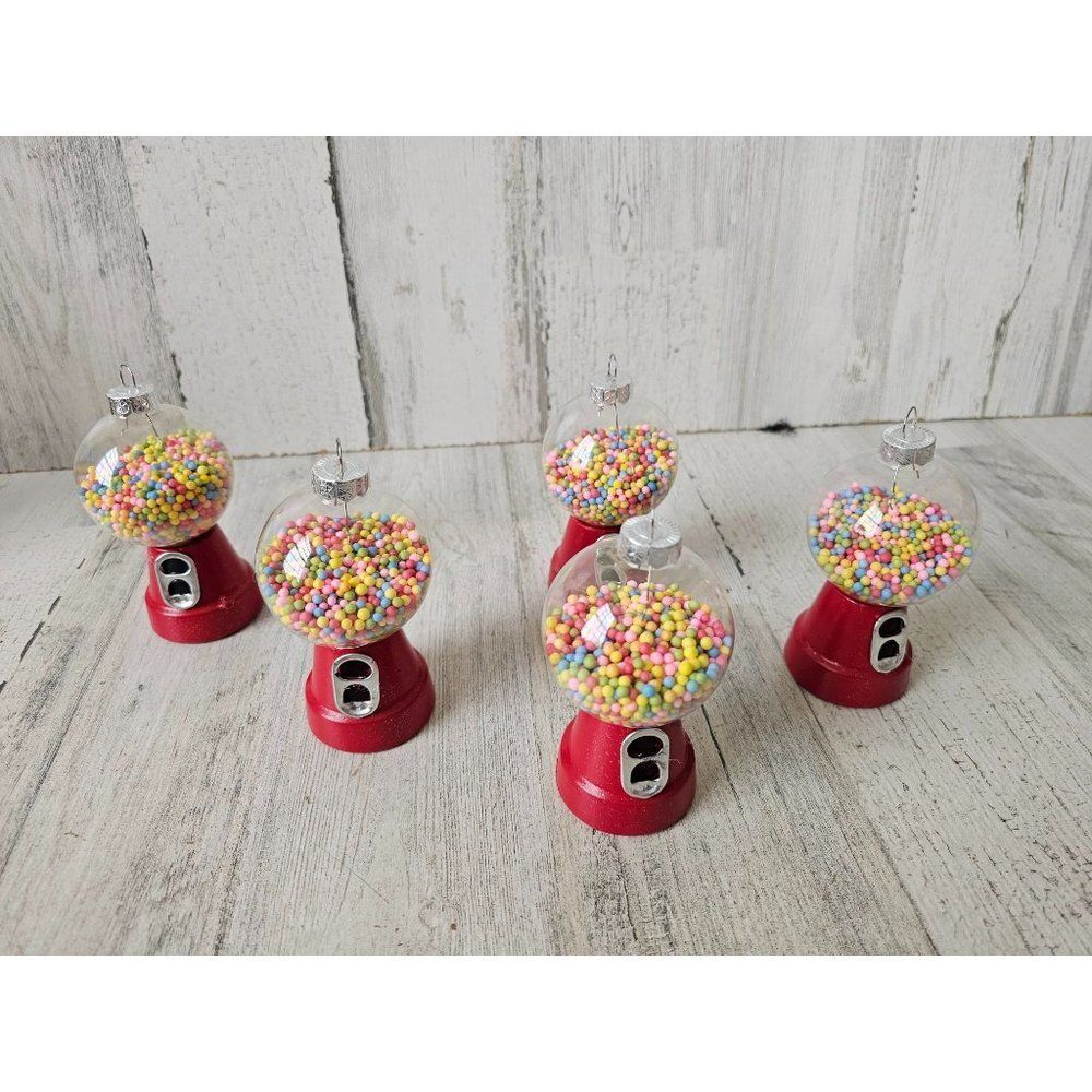Bubble gum‎ machine ornament set Xmas tree